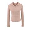 Conjunto de Sudadera con Capucha y Chaqueta de Manga Larga Ajustado Corto para Chica Caliente con Pantalones Casuales de Cintura Alta que Cubren la Cadera y Ligeramente Acampanados para Mujer