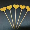 Tarjeta para pastel, palillo de dientes, pequeño tapón de estrella de amor, decoración para fiesta de cumpleaños, embalaje para hornear, venta directa de fábrica