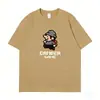 Comercio Exterior Transfronterizo Marca de Moda Estampado Manga Corta Holgado Casual Cuello Redondo Tops para Pareja Verano Nuevas Camisetas Casuales de Manga Corta