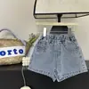 Shorts de Mezclilla de Verano para Niñas, Marca de Moda Infantil de Moda, Elegantes Pantalones Cortos Estilo Coreano con Pedrería