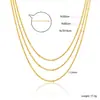 Collar Simple de Moda Europeo y Americano 18K Cadena de Perlas para Mujer Cadena de Clavícula Simple de Moda DIY Cadena de Suéter Transfronterizo