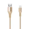 Cable de Datos Trenzado de Nylon Personalizado por el Fabricante Cable de Carga con Carcasa de Metal y Aluminio Tipo C Cable de Datos Universal USB para Teléfono Móvil