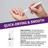 Pluma para Cuidado de Uñas Suave Nutritiva Uñas de Manos y Pies Hidratante Limpieza de la Superficie de las Uñas Protección de Uñas Fácil de Aplicar Portátil Pluma para Uñas