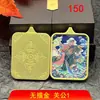 Nuevo Venta Directa de Fábrica Estilo Xizang Sin Oro Pintura Thangka de Guan Gong Núcleo con Carcasa de Acero de Titanio Colgante de Collar