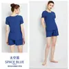 Venta al por mayor del fabricante Ciudad de Zhuming Estilo Primavera y Verano Nuevo Top de Manga Corta para Mujer con Encaje Fruncido, Ropa de Dormir Ligera y Transpirable