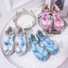 Zapatos planos para niños para mujer 2025 Nuevo estilo Princesa Elsa Tacones altos Lazo Lentejuelas Pedrería Medianos y Grandes Zapatos de estudiante para niños Modernos