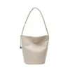 2025 Bolso Bandolera Tipo Cubo de Moda Coreana Suave Bolso Sencillo de Gran Capacidad para Uso Diario Bolso de Hombro Texturizado para Mujer