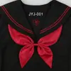 Estudiantes japoneses estilo universitario JK uniforme camisa traje de marinero accesorios gratis corbata de pez dorado corbata de lazo femenina