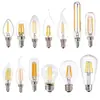 Lâmpada de LED estilo Edison luz clara luz branca quente 2700K dimerizável E14E27 rosca lâmpada de filamento retrô transfronteiriça