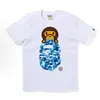 Suministro Mayorista Transfronterizo de Marca de Moda, Dropshipping de Comercio Exterior, Camiseta de Manga Corta Pesada Bape Cabeza de Mono Tiburón 230g 30