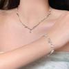 Deseo Puro Collar de Acero de Titanio con Perla para Chica Caliente Estilo Hip-hop Cool para Mujer Cadena de Clavícula de Alta Calidad Lujo Ligero Más Fácil para Combinar Collar