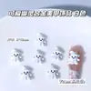 Serie de Halloween Fantasma de Dibujos Animados Colorido Accesorios de Aleación para Uñas a Piao Divertidos y Lindos Accesorios Tridimensionales para Uñas