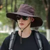 Sombrero de Pescador con Ventilador Solar Transfronterizo para Hombres, Sombrero de Sol de Ala Ancha para Senderismo de Verano para Mujeres, Sombrero de Protección Solar para Exteriores, Sombrero de Pesca