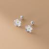 Amor Rocky S925 Brincos de Prata Esterlina Doce Cinco Pétalas Flor Gotas Cola Fio Brincos Elegantes Simples Brincos M04927