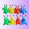 Ventas Directas de Fábrica Caballo de Salto Engrosado Juguete de Jardín de Infancia Caballo de Cuero Unicornio Dibujos Animados Parpadeante Sonido Música Exhibición de Puesto