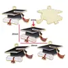 Temporada de Graduación DIY Aleación con Goteo de Aceite Uniforme de Licenciatura Accesorios para Birrete Colgante para Bolso Llavero Colgante Decorativo W442