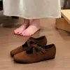 Sapatilhas Mary Jane de salto grosso estilo francês para mulheres, nova coleção outono 2026, sapatos de salto baixo retrô para a noite, sapatos de vovó de cor sólida
