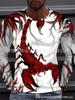 2022 Nova Camiseta Masculina Europeia e Americana 3D Impressa Gola Redonda Manga Longa Camiseta Masculina Street Trendy Casual Camiseta Masculina Primavera Base Camisa
