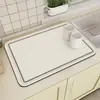 Tapete Drenante Absorbente para Encimera de Cocina Posavasos para Barra de Bar Tapete para Café Tapete Aislante Térmico Anti-quemaduras Secado Rápido Barro de Diatomeas
