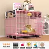 Gaiola Reforçada para Cachorro, Gaiola de Ferro Dobrável para Cães Pequenos de Interior com Bandeja Higiênica, Casa para Gatos, Cercado para Coelhos, Galinheiro, Gaiola para Animais de Estimação, Grande Quantidade em Estoque