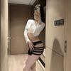 Ropa Interior Sexy de Primer Amor Sexy con Encaje Hueco Uniforme de Secretaria con Cordones Ropa de Cama Tentadora para Adultos Ocio