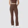 Pantalones de Yoga Acampanados con Sensación de Segunda Piel para Mujer, Pantalones Acampanados de Secado Rápido con Bolsillo Cargo Deportivo, Leggings Cropped de Cintura Alta para Levantar Glúteos