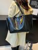 Bolsa Tote de Gran Capacidad, Bolso Cubo de Hombro Moderno y Versátil, Bolso de Mano Casual Retro Simple, Comercio Exterior Transfronterizo