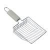 Pala para arena de gato de metal con mango de madera, pala grande hueca para excremento de gato, mejora la eficiencia de filtración de arena, se puede colgar, cubeta de arena para gatos sin ocupar espacio