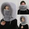 Nuevo Sombrero a Prueba de Frío del Noreste, Bufanda, Máscara Integrada, Casco de Otoño e Invierno para Mujer, Bufanda para el Cuello a Prueba de Viento Cálida para Ciclismo, Gorro de Ciclismo