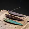 Queimador de incenso de cerâmica criativo suporte para incenso suporte para incenso queimador de incenso de sândalo queimador de incenso para casa queimador de incenso de barco de uma folha