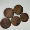 Bandeja de Madera de Nogal Negro, Bandeja Redonda de Madera Maciza, Bandeja Cuadrada, Bandeja para Café, Bandeja de Taza para el Hogar de Alta Gama, Bandeja para Té, Bandeja de Madera, Arte en Madera, Madera Maciza