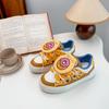 Baikuang Zapatos de Pan de Melón Hami estilo coreano de corte bajo para estudiante, zapatos blancos casuales cómodos para patinar B-9339