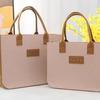 Nova Bolsa de Feltro Colorida com Design de Cor Contrastante, Bolsa de Feltro Promocional, Bolsa de Compras de Feltro Colorida para Presente