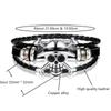 Venta caliente de Temu pulsera punk de calavera transfronteriza europea y coreana no convencional pieza única pulsera de cuero con cabeza de fantasma que gotea