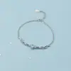 Uma Pulseira com Tema de Veado para Mulheres, Estilo Coreano, Banhada a Prata, Simples, para Estudantes, Meninas, Estilo Floresta, Pulseira de Amizade, Design de Galhada de Veado, Estilo Minimalista, Elegante