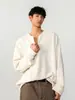 Camiseta de Manga Larga con Cremallera a la Mitad y Textura para Hombre 2025 Primavera Nueva Camiseta Básica de Capa Baja Ropa Interior Casual
