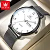 Fabricante de Relojes Marca Oulisi Venta al por Mayor Transfronterizo Correa Delgada de Malla Simple Estudiante Cuarzo Reloj para Hombre Reloj para Hombre