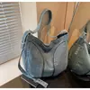 Bolsa Tote Personalizada com Toque Solto de Grande Capacidade Tendência Versátil Leve de Ombro Único Bolsa Transversal Jeans Casual Japonês para Mulheres