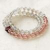 Pulseira de Cristal de Morango 6MM Pedra da Lua cinza dois anéis presente para namorada namorada fresco delicado pequeno livro vermelho Estilo quente