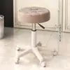 Taburete de Belleza con Ruedas, Silla para Barbería, Silla Especial Elevable para Salón de Belleza, Silla Giratoria Ajustable, Taburete Redondo, Silla para Peluquería y Manicura