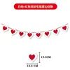 Bandera de Corazón de Fieltro para el Día de San Valentín Banner de Fiesta Corazón de Melocotón Decoración Boda Compromiso Flor Roja Rosa en Forma de Corazón