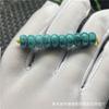 Espaçador de turquesa azul de segunda geração de magnesita de porcelana alta Wenwan Green Gold acessórios espaçadores de corte reto Pulseira Bodhi de diamante DIY