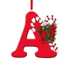 Nuevas decoraciones navideñas personalizables en inglés de 26 letras para la frontera, adornos para el árbol de Navidad, colgantes