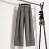 Pantalones de Traje Fluidos de Cintura Alta con Descuento de Marca 2026 Pantalones Largos Casuales para Mujer Tallas Grandes Rectos Adelgazantes de Pierna Ancha Pantalones de Vestir