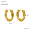 Novos brincos de argola de ouro para homens e mulheres da moda, temperamento da Coreia do Sul, brinco retrô Xiangyun, fivela de orelha de aço inoxidável dourado