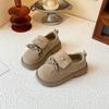 Zapatos Birkenstock para Niñas, Zapatos Pequeños de Cuero para Niñas, Nuevo Estilo Primavera y Otoño 2025, Estilo Princesa, Suela Suave, Modernos, Zapatos para Niños Medianos y Grandes