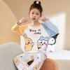 Pijama Feminino Novo Primavera 2026 Manga Longa Calça Longa Conjunto Fino Kuromi Crianças Maiores Roupa de Casa Atacado