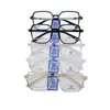Armazón de Gafas sin Tornillos, Armazón Cuadrado de Tr90 sin Metal, Gafas de Prescripción con Lentes de Prescripción Opcionales, Armazón Negro para Mujer, Material Tr90