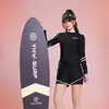 Traje de baño dividido para mujer, nuevo, conservador, explosivo, de manga larga, protector solar, especial para piscina, ajustado, que cubre el vientre.