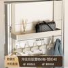Colgador de Ropa de Doble Capa Detrás de la Puerta, Gancho para Puerta de Dormitorio sin Taladro, Colgador de Ropa para Colgar en la Puerta, Estante de Almacenamiento en el Respaldo de la Puerta, Estante